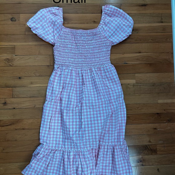 The Children's Place Dresses & Skirts - The Children's Place Pink Gingham Puff Sleeve Sundress